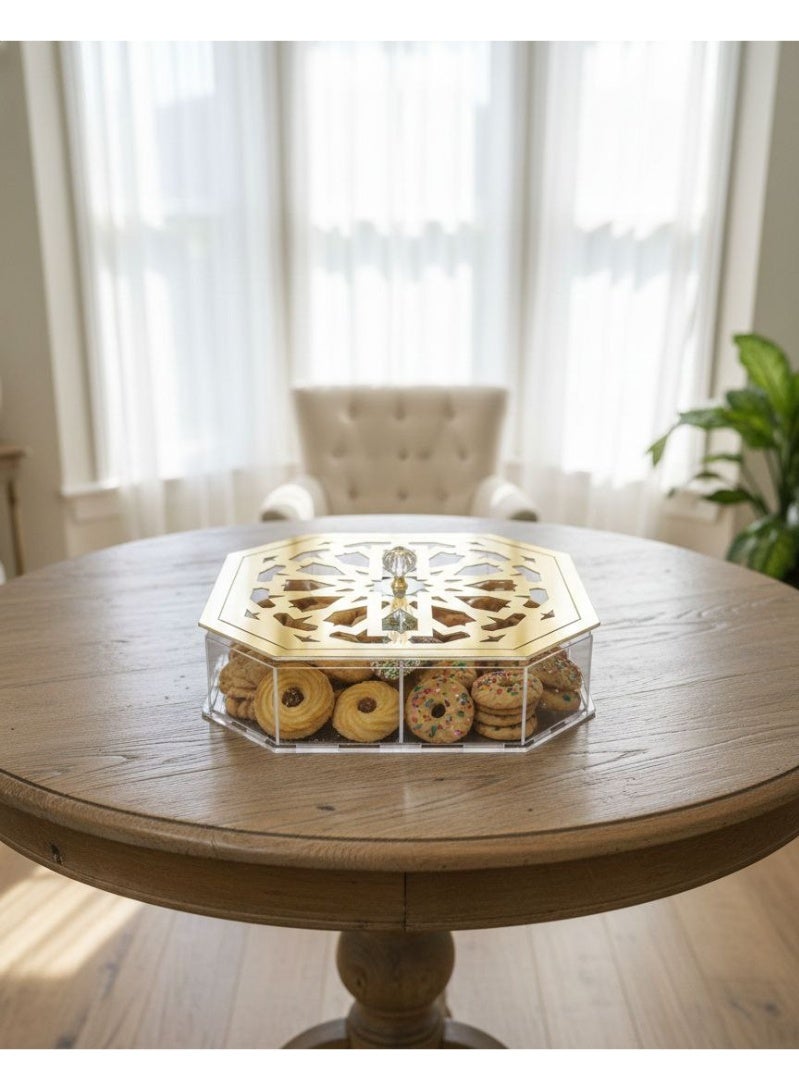 A serving tray for cakes, biscuits, chocolates, and nuts. - Image 1